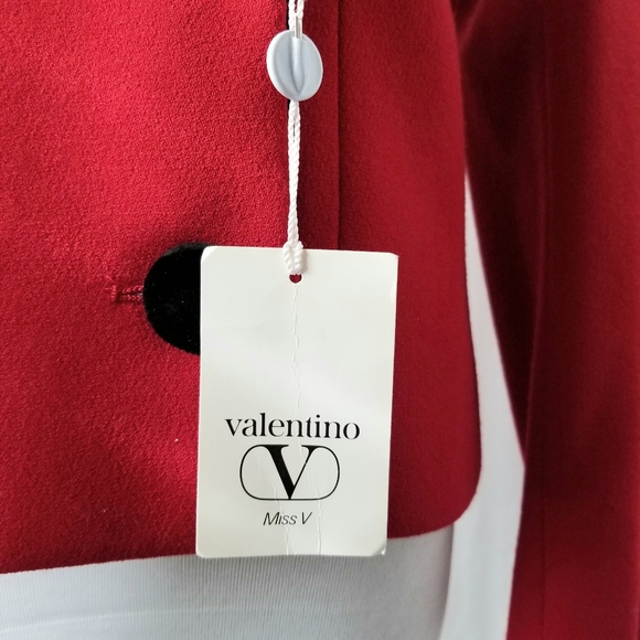 Sold Other Platform! Valentino Blazer Jacket NWT Lambs Wool Red Double Breasted - Picture 12 of 16